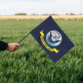 US Navy 8 x 12 inch Nylon Stick Flag Mounted on 18" Staff - Minimum of 12