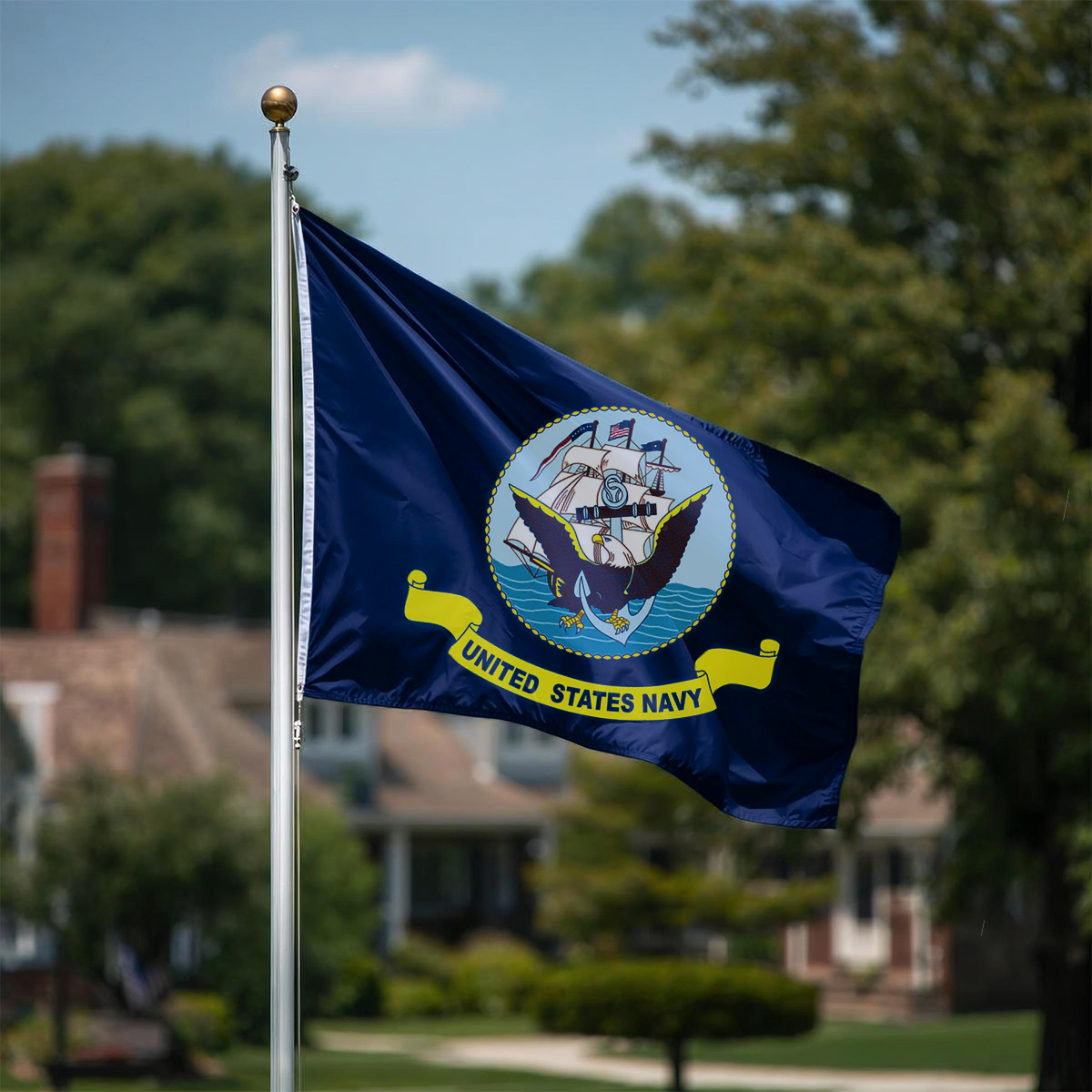 Navy Flag 5 x 8 feet nylon