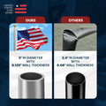 Super Tough 25ft Aluminum Sectional Heavy Duty Residential Flagpole - Satin Finish