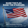 Super Tough 25ft Aluminum Sectional Heavy Duty Residential Flagpole - Satin Finish