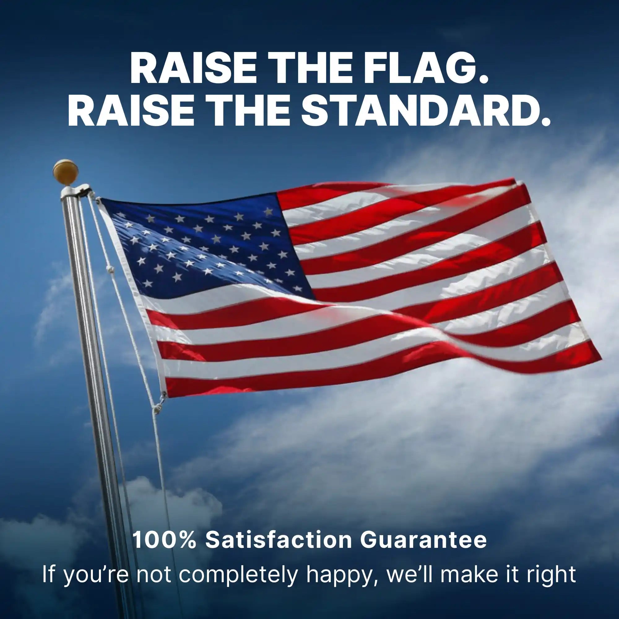 Super Tough 25ft Aluminum Sectional Heavy Duty Residential Flagpole - Satin Finish