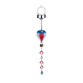 Patriotic Hot Air Balloon Spinner Solar Lantern for Outdoor Garden - Mini