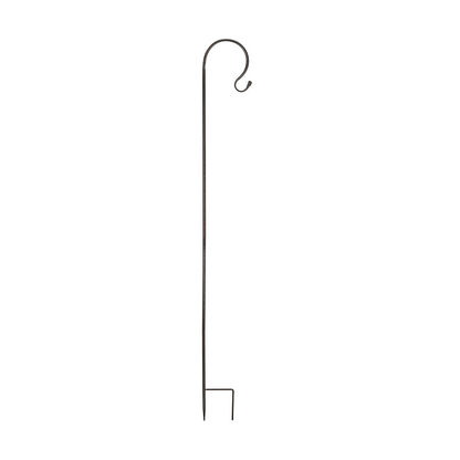 Black metal garden flagpole on a white background