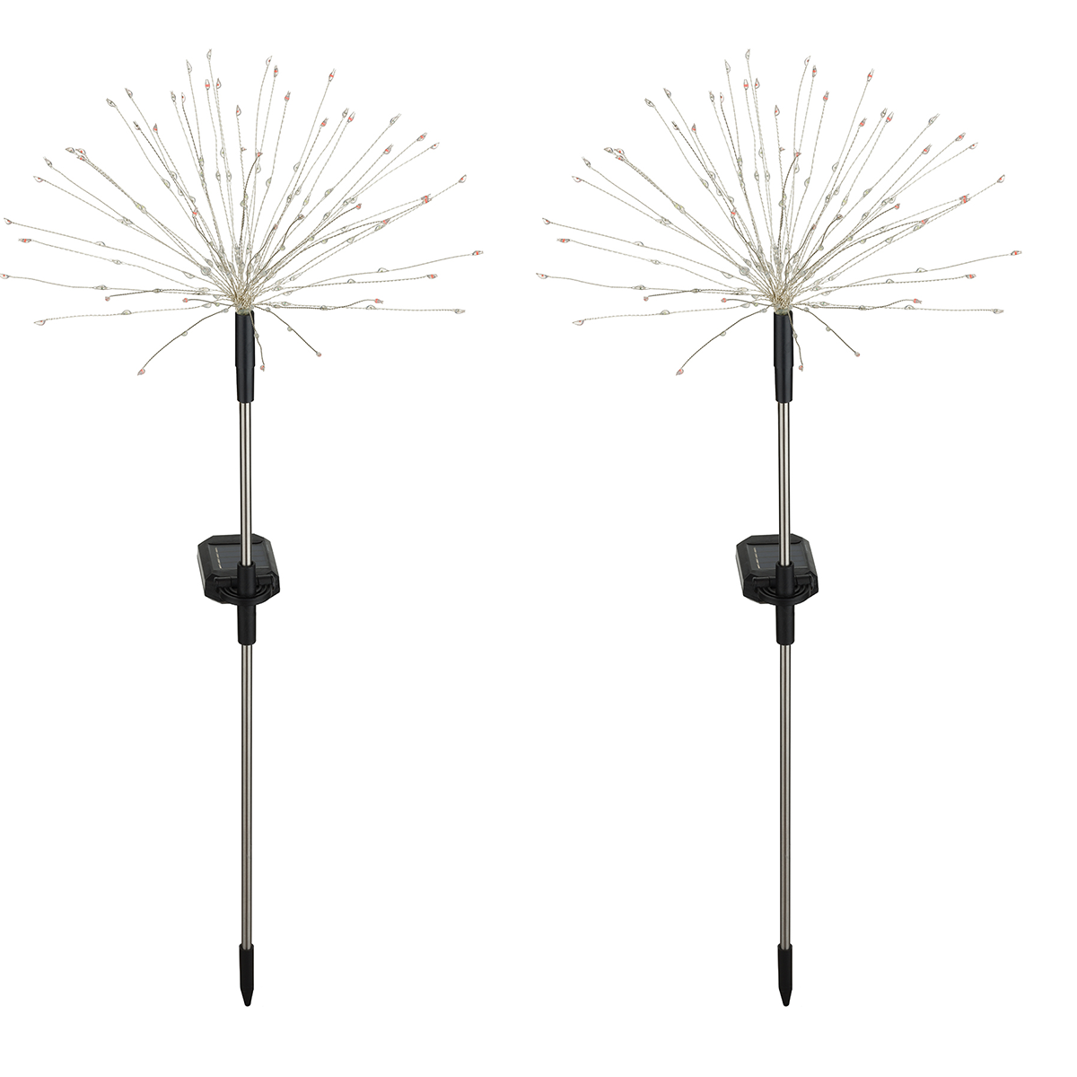 Patriotic Fireworks Solar Garden Stakes, Set of 2 - Outdoor Garden