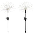 Patriotic Fireworks Solar Garden Stakes, Set of 2 - Outdoor Garden