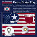 American Flag 12ft x 18ft Valley Forge Koralex II 2-Ply Sewn Polyester