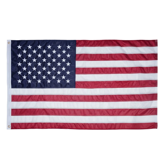 Super Tough Bundle - 25ft Heavy Duty Silver Anodized Aluminum Flagpole And 4x6ft Knitted Polyester American Flag