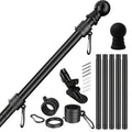 Super Tough 6ft 5-Piece Stainless Steel Outdoor Residential Flagpole Kit