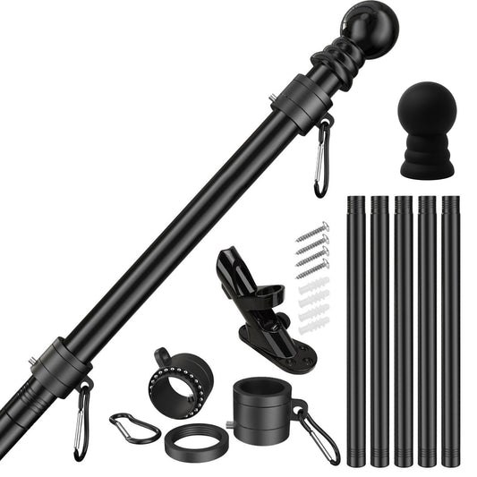 Super Tough 6ft 5-Piece Stainless Steel Outdoor Residential Flagpole Kit
