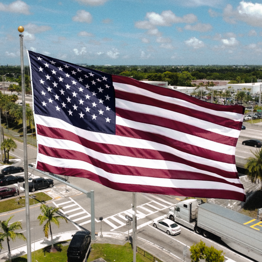 8ft x 12ft Super Tough Knitted Polyester American Flag - US Made