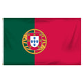Flag of Portugal with green and red colors and a central coat of arms.