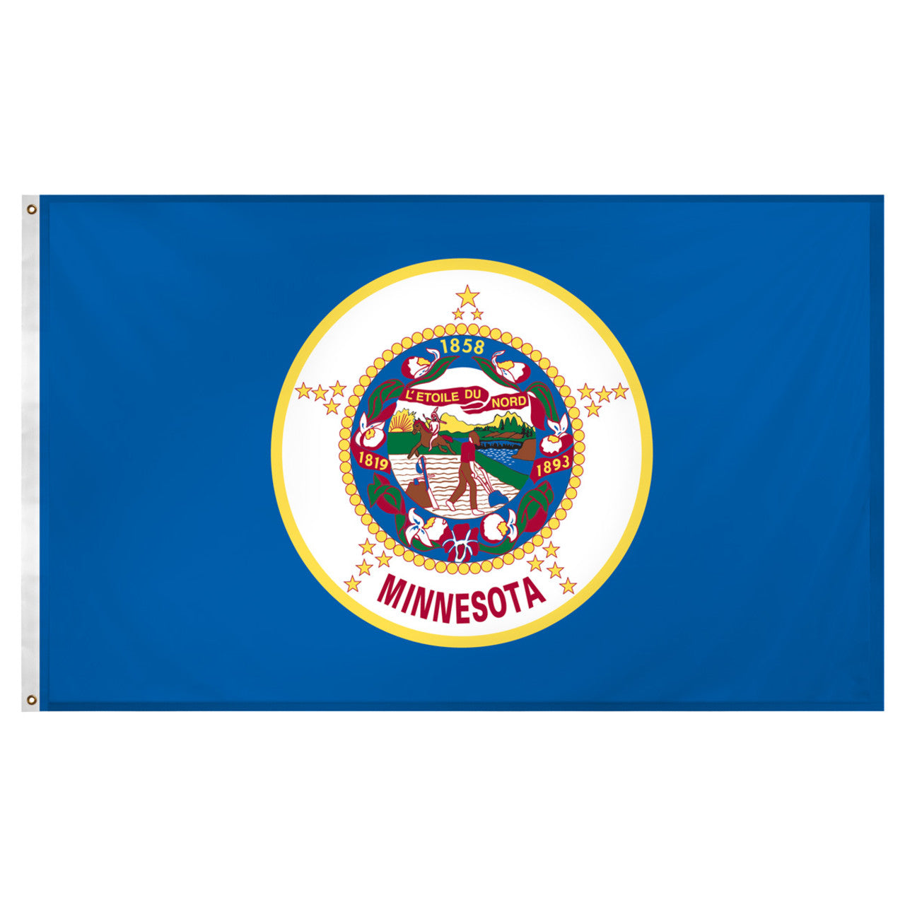 Minnesota flag 3 x 5 feet Super Knit polyester