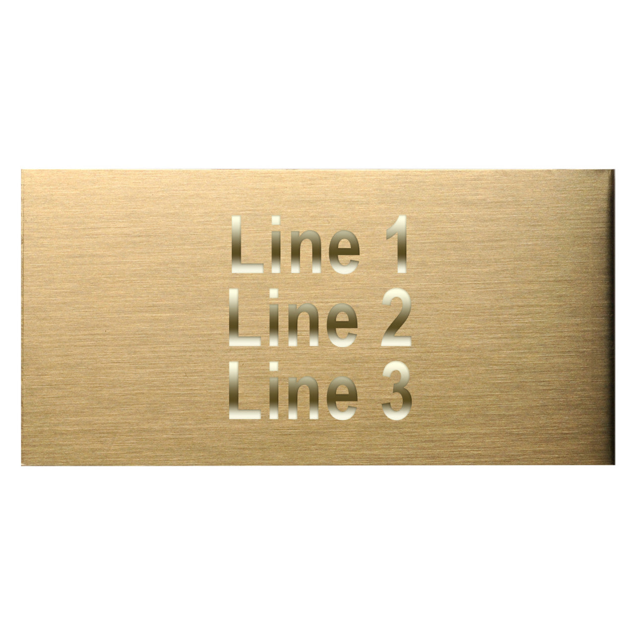 Large Brass Engraving Plate - 3.25in x 6.25in