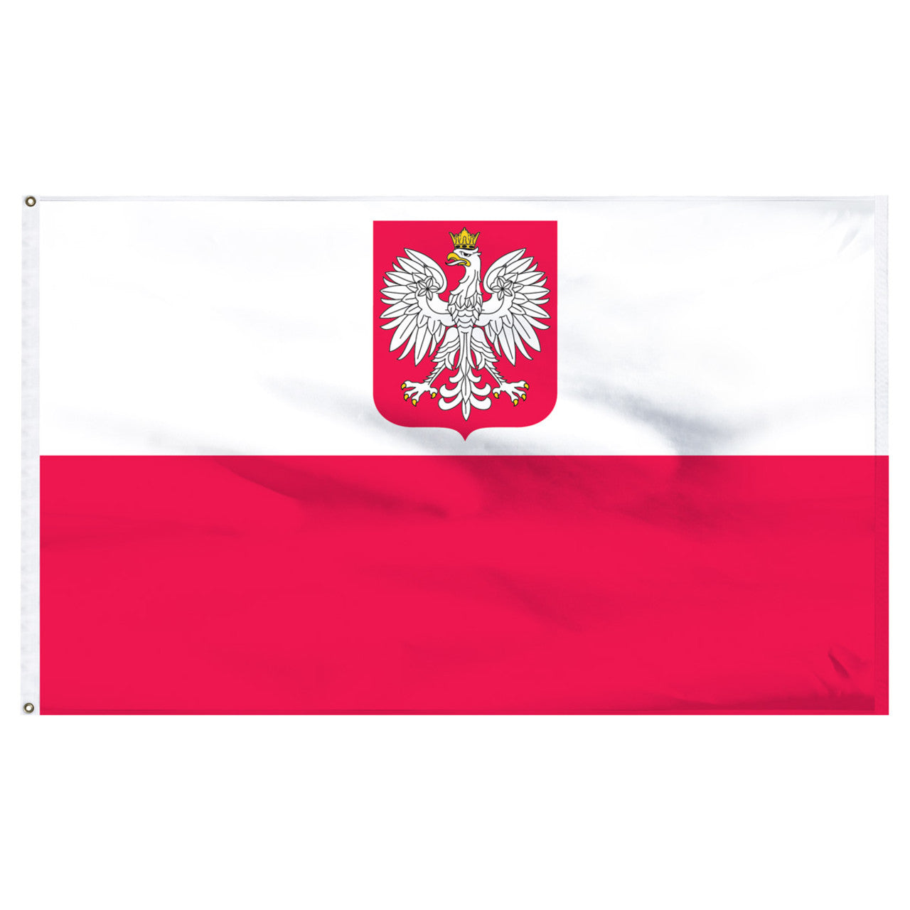 Poland 6' x 10' Nylon Flag With Eagle