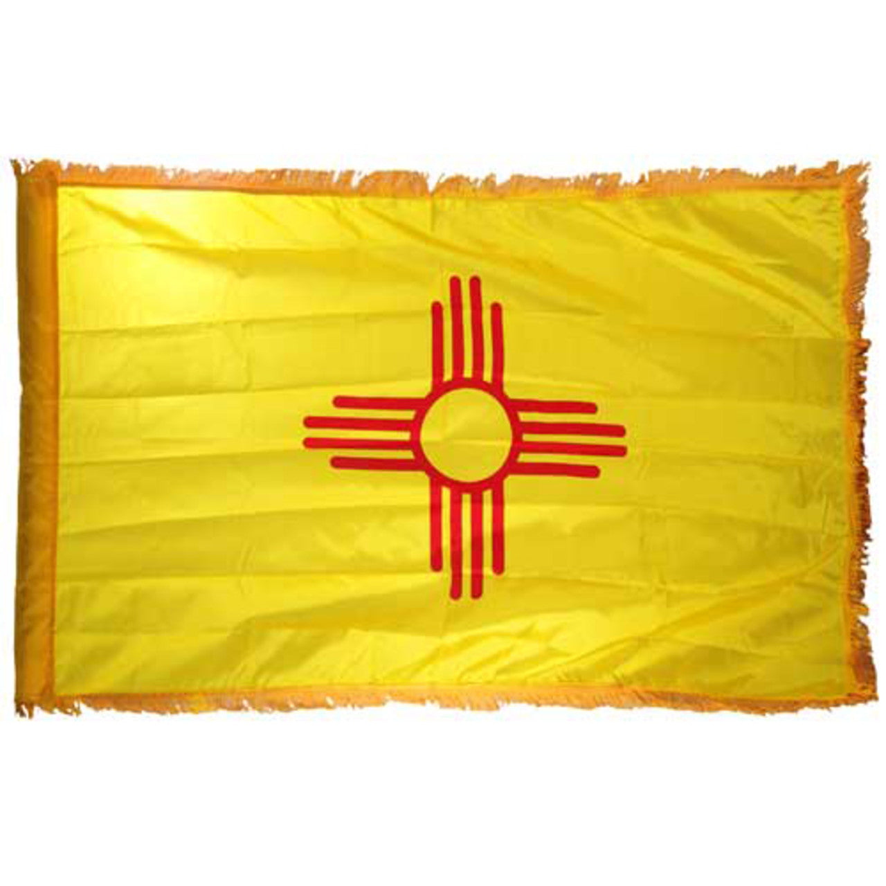 New Mexico Flag 4 x 6 Feet Nylon-Indoor: Add Pole Hem and Fringe