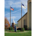 Estate Series 20ft Commercial Flagpole - .125in Wall Thickness - 3in Butt Diameter