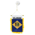 Delaware state flag hanging banner on a white background