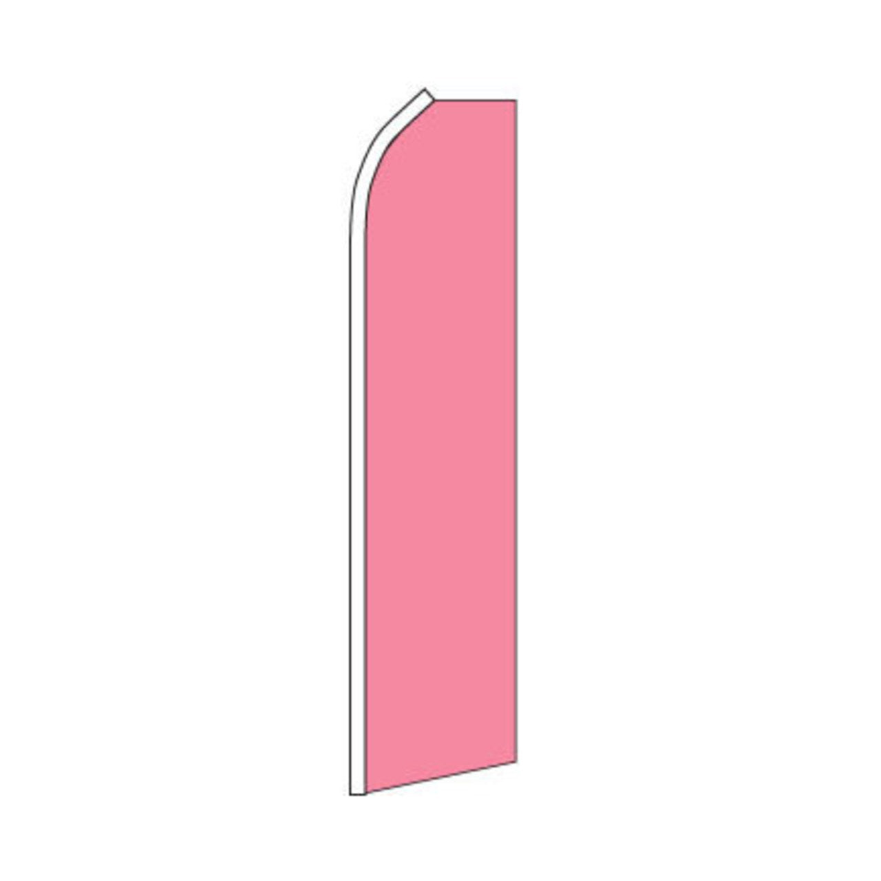 Pink feather flag on a white background