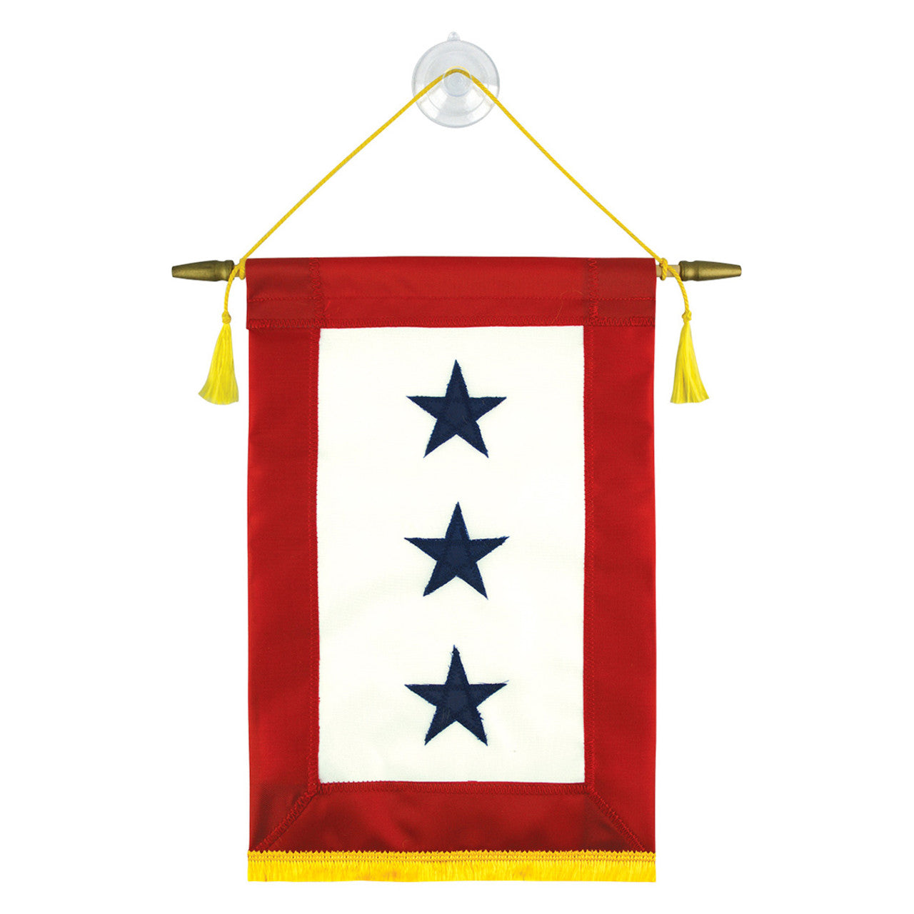 Blue star service banner with three stars