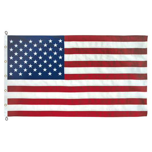 American flag with stars and stripes on a white background