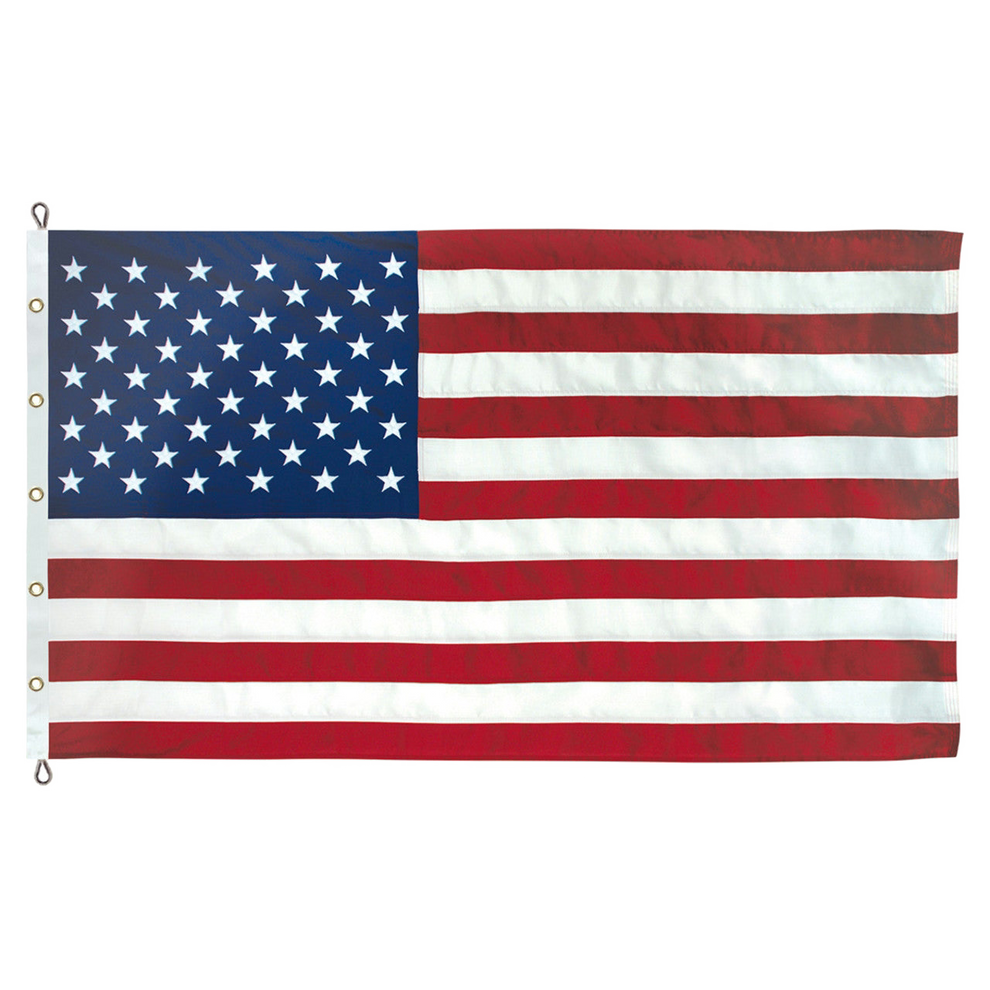 American flag with stars and stripes on a white background