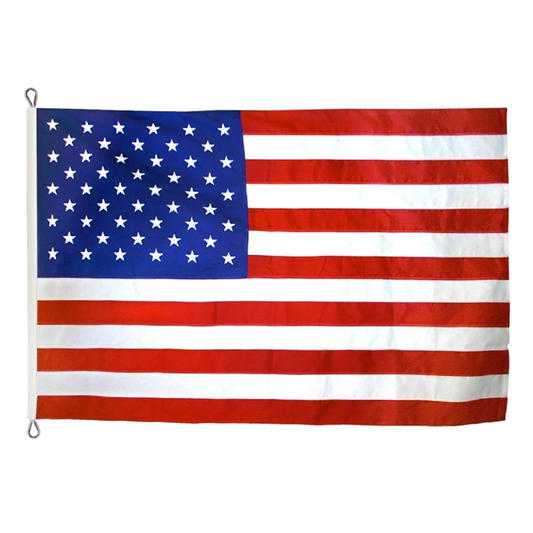 American flag with blue field and white stars on a red background