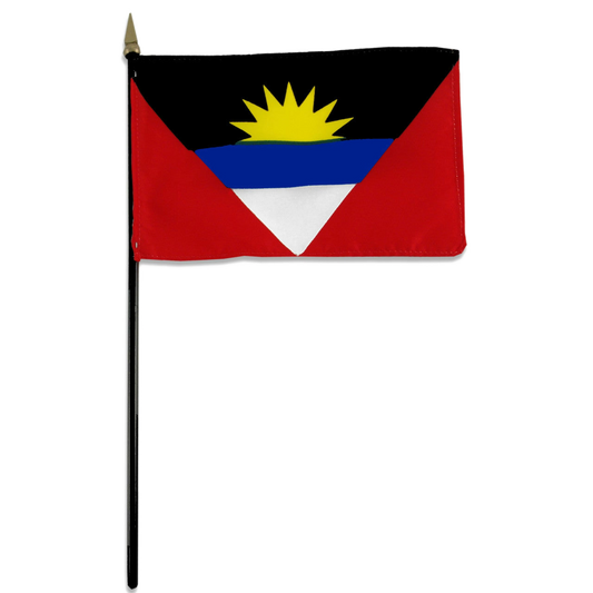 Flag of Antigua and Barbuda on a white background