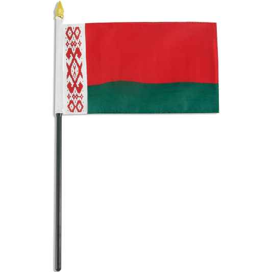 Belarus flag with red and green design on a white background