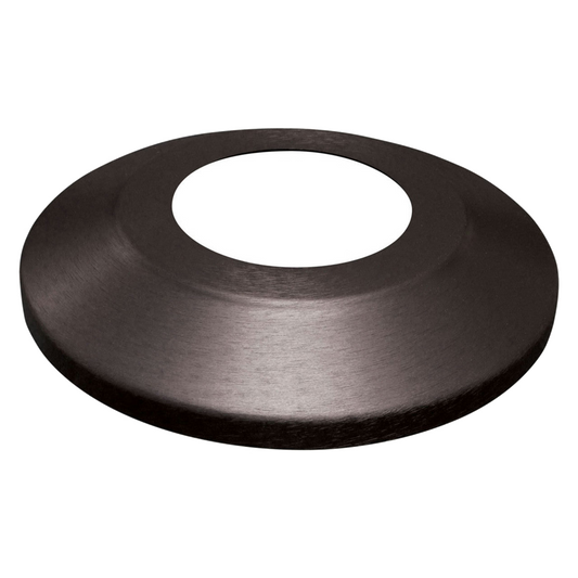 Round metal flash collar for flagpole on a white background