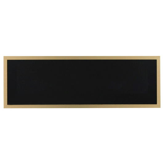 Black-on-Brass Engraving Plate - 1.75in x 5in - Blank