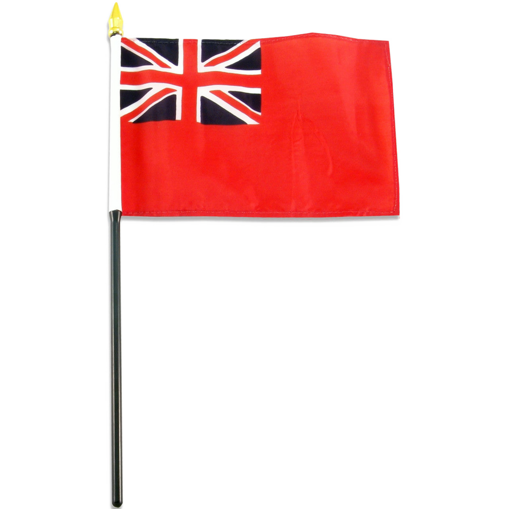 British red ensign flag with red canvas and Union Jack