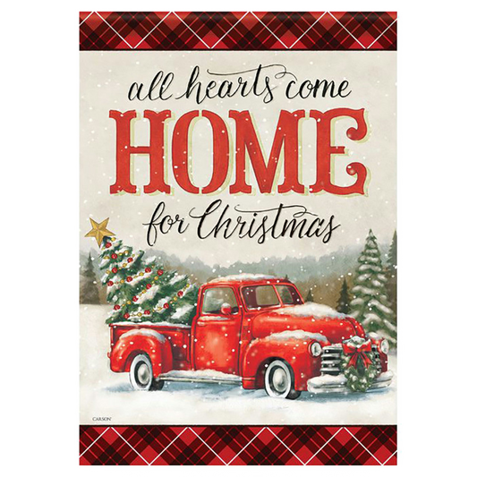Carson Christmas Banner Flag - All Hearts Christmas - 28in x 40in