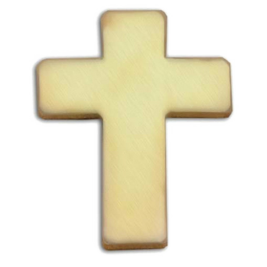 Christian gold cross lapel pin