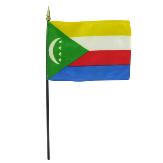 Flag of Comoros on a white background
