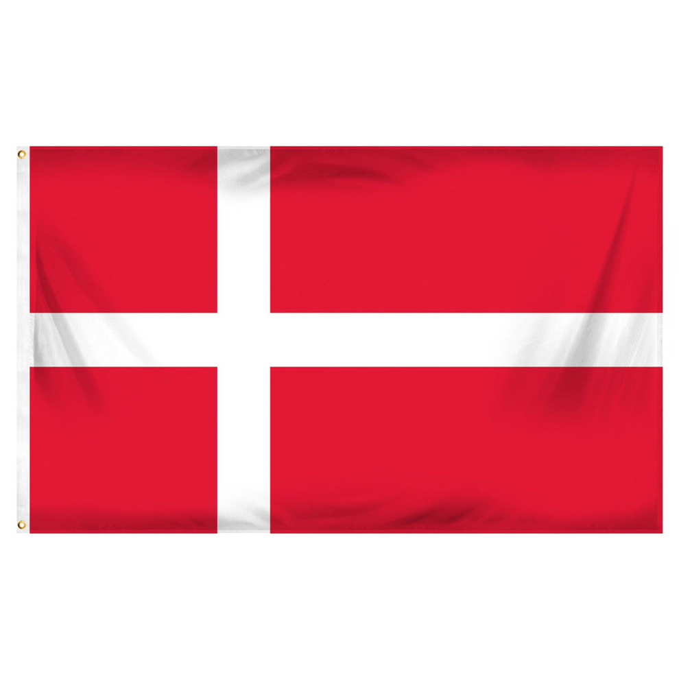 Denmark red flag with a white cross
