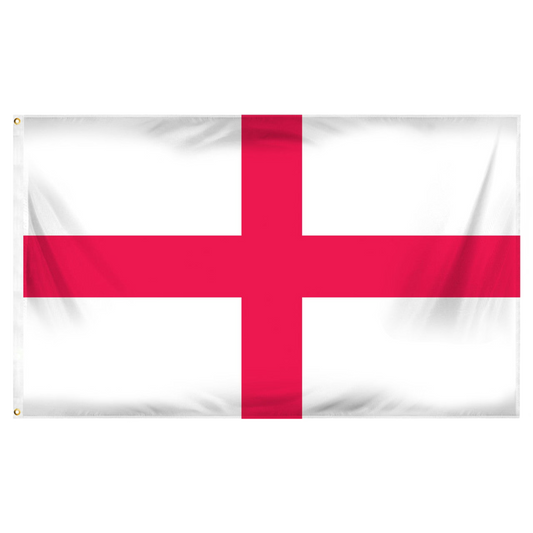 White England flag featuring red St. George cross