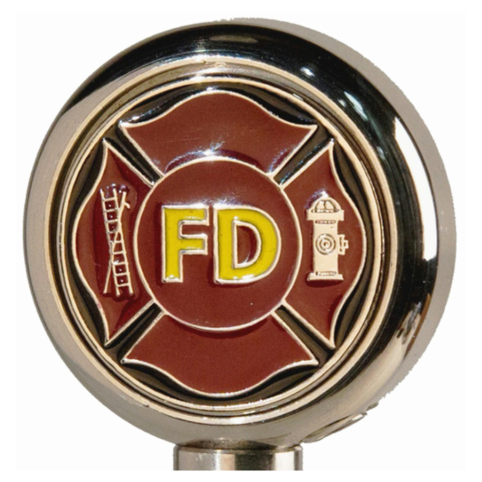 Fire department emblem motorcycle flag topper