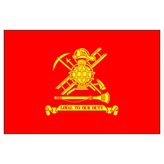 Firefighter Flag 12in x 18in Stick Flag - Loyal to Our Duty