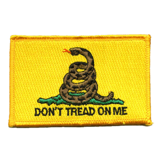 Yellow Don't Tred on Me snake patch