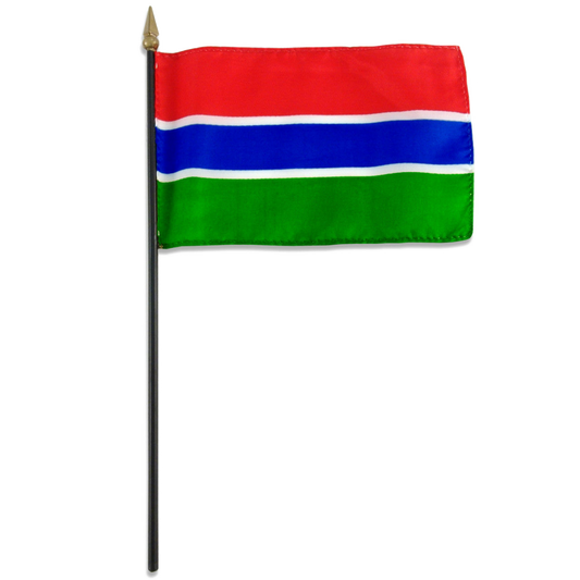Flag of Gambia on a white background