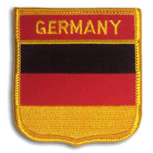 Patch with German flag design and 'GERMANY' text on a white background