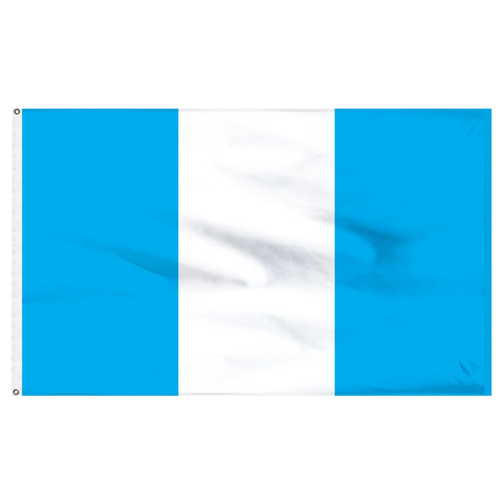 Guatemalan blue and white flag with visible fabric texture