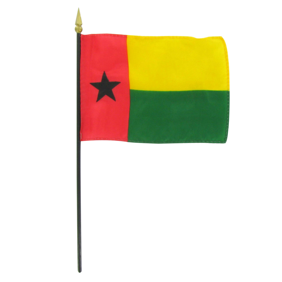 Flag of Guinea-Bissau on a white background