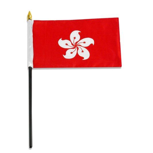 Hong Kong flag on a white background