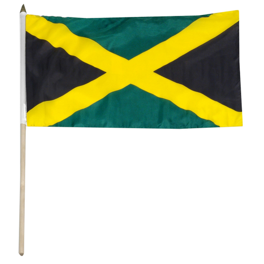 Jamaican flag on a white background