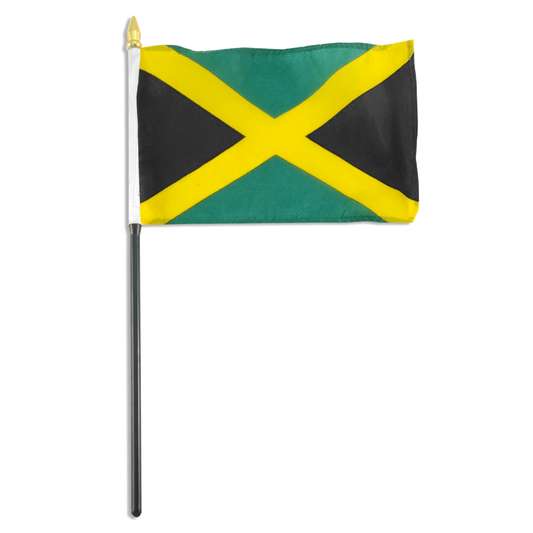 Jamaican flag on a white background