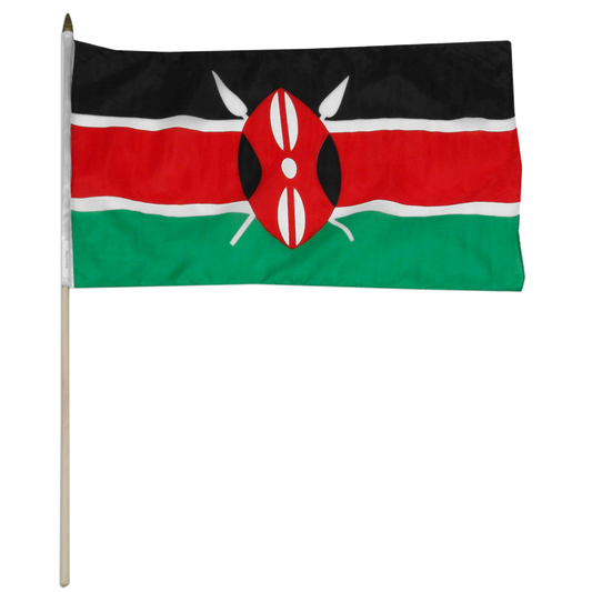 Kenyan flag on a white background