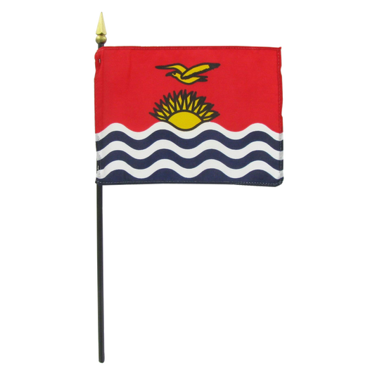 Kiribati 4" x 6" Stick Flag