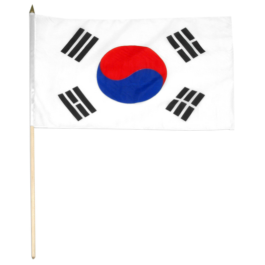 South Korean flag on a white background