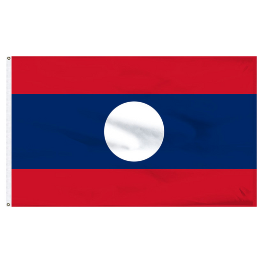 Laos 5' x 8' Nylon Flag